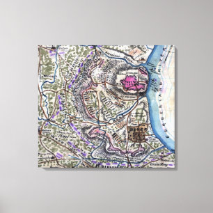 Lienzo Batalla del fuerte Donelson - guerra civil