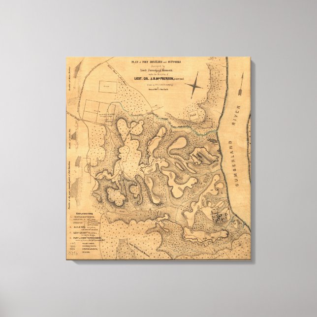 Lienzo Batalla del Fuerte Donelson - Mamáes Panorámicas d (Anverso)