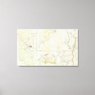 Lienzo Batalla del pantano Fourche de Corinto Iuka