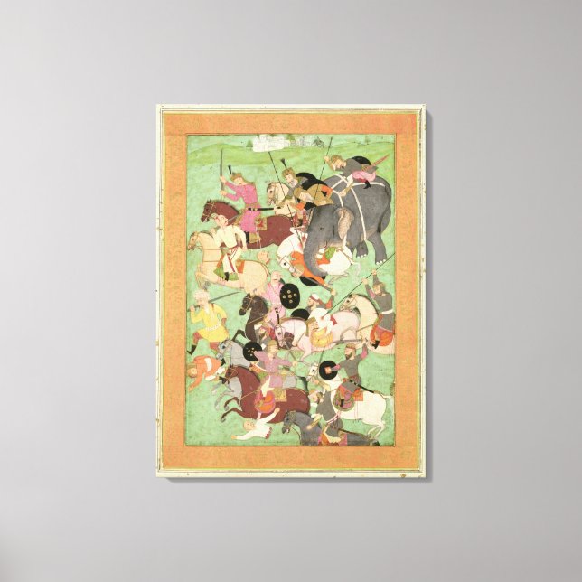 Lienzo Batalla entre las fuerzas de Irán y Turan, ilusion (Anverso)