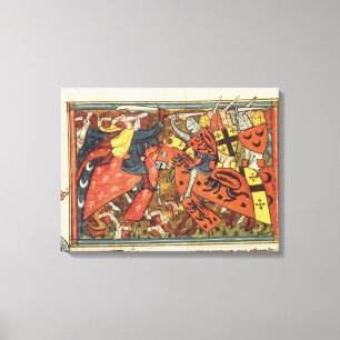 Lienzo Batalla entre los cruzados y los musulmanes