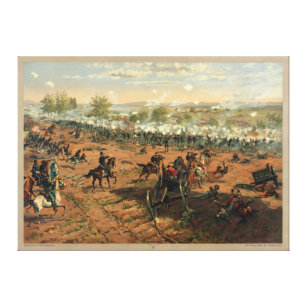 Lienzo Batalla Gettysburg Hancock en Gettysbug Thulstrup