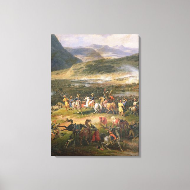 Lienzo Batalla Monte Thabor, detalle Napoleón y su (Anverso)