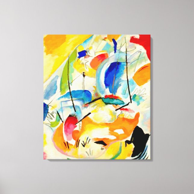 Lienzo Batalla naval de Kandinsky 1913 (Anverso)