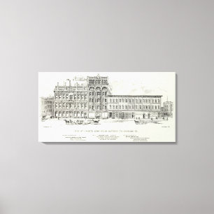 Lienzo Batería y Sansome del lado norte del pino