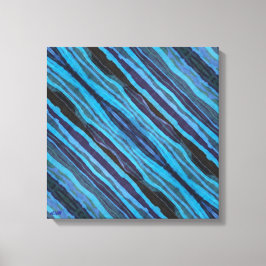 Lienzo Batik Wavy Stripes Stretched Canvas Print