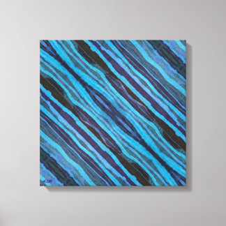 Lienzo Batik Wavy Stripes Stretched Canvas Print