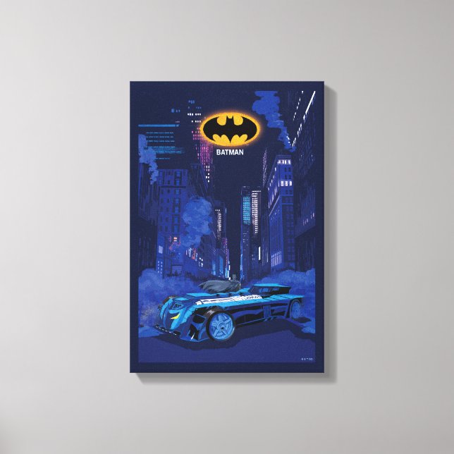 Lienzo Batman Patrulla Nocturna en la Ciudad de Gotham (Anverso)