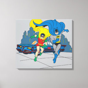 Lienzo Batman Y Robin Running