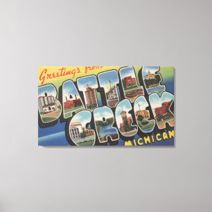 Lienzo Battle Creek, Michigan - escenas grandes de la