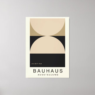 Lienzo Bauhaus Beige Black Half Circle Modern Art Print