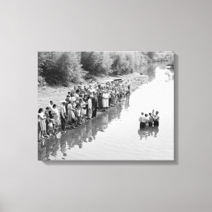 Lienzo Bautismo en el río, 1940
