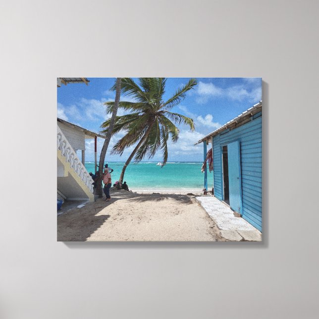 Lienzo BAVARO BEACH PUNTA CANA #1 EN CANVAS 20 "x 16" (Anverso)