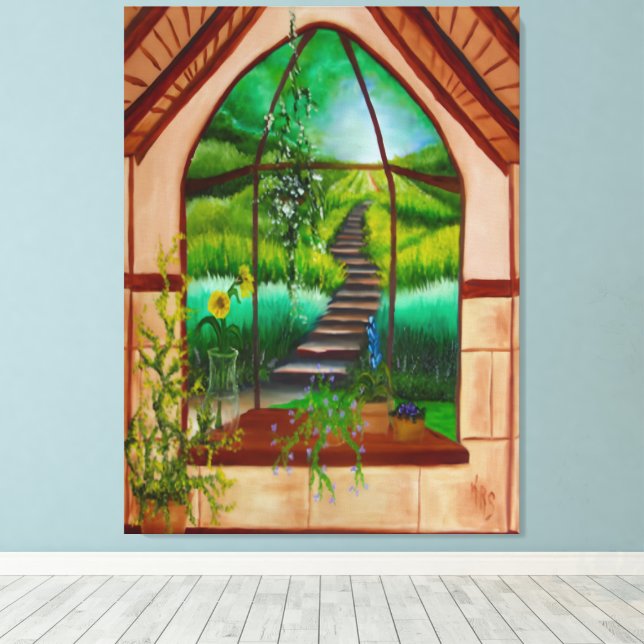 Lienzo Bay Window (Insitu (piso de madera))