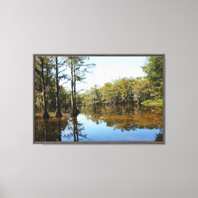 Lienzo bayou de Luisiana (Anverso)