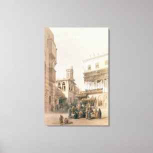 Lienzo Bazar de los caldereros, El Cairo, de "Egipto y