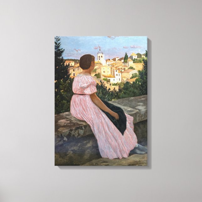 Lienzo Bazille Frederic - El Vestido Rosa (Anverso)