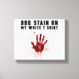 Lienzo Bbq Stain En Mi Blanco