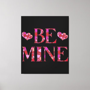 Lienzo Be Mine Heart Pattern Wall Art