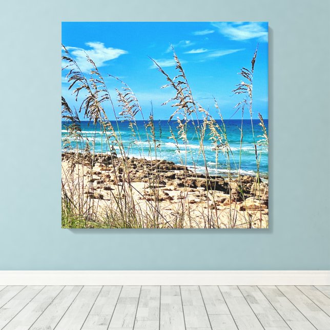 Lienzo Beach Dunes Ocean Canvas (Insitu (piso de madera))