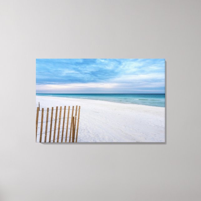 Lienzo Beach Fence Morning Destin Florida (Anverso)