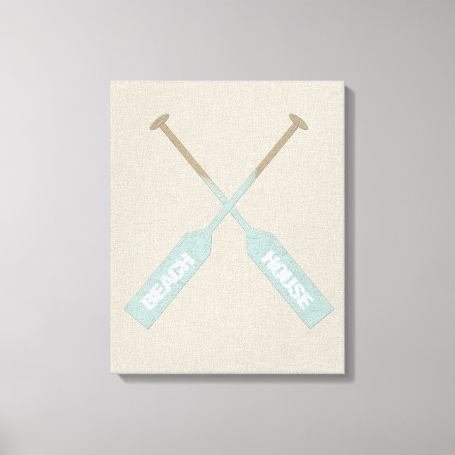 Lienzo Beach House Oars (Anverso)