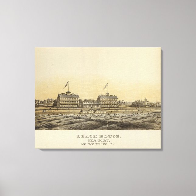 Lienzo Beach House, Sea Girt, Monmouth Co., NJ (Anverso)