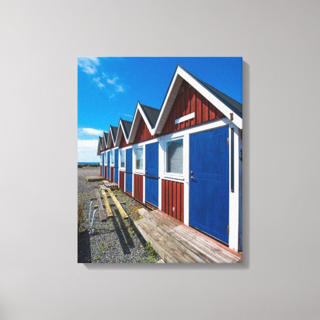 Lienzo Beach Huts 3 (Anverso)