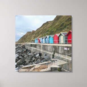 Lienzo Beach Huts en Sheringham Norfolk