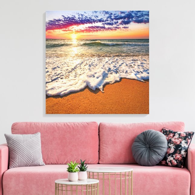 Lienzo Beach Sunset (Insitu (Sala de estar))