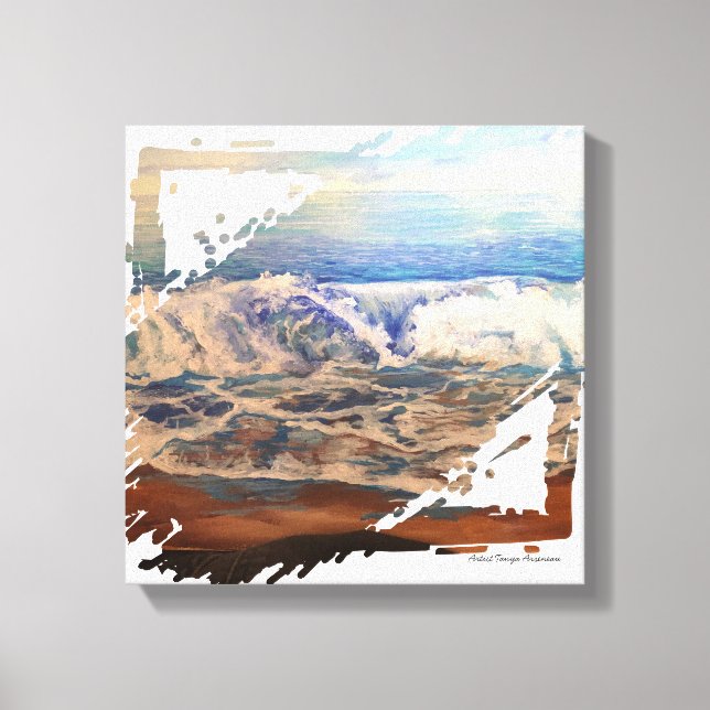 Lienzo Beach Waves Blue  (Anverso)