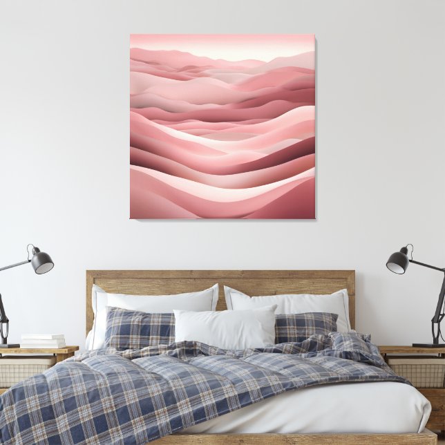 Lienzo Beachy Pink AI art  (Insitu(Dormitorio))