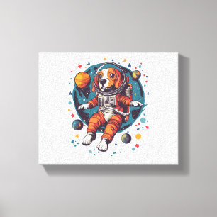 Lienzo Beagle astronauta - Perro del Explorador del espac