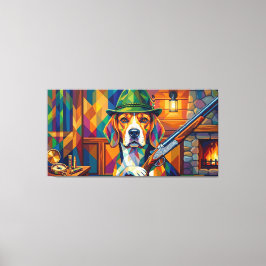Lienzo Beagle Jäger Pop Art – Moderner Jagdhund