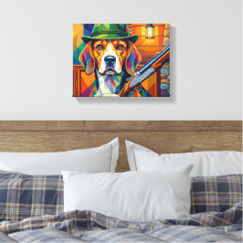Lienzo Beagle Jäger Pop Art – Moderner Jagdhund