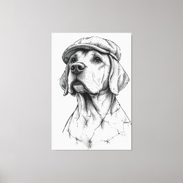 Lienzo Beagle Newsboy Marble Statue Canvas Art