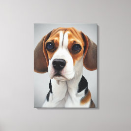 Lienzo Beagle Portrait Gouache Bella Artes