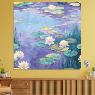 Lienzo Beautiful Water Lilies Monet Art