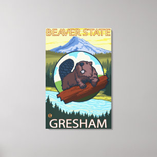Lienzo Beaver & Mt. Hood - Gresham, Oregon