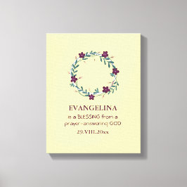 Lienzo Bebé | BENDICIÓN DE DIOS | Wreath | Photo Keepsake