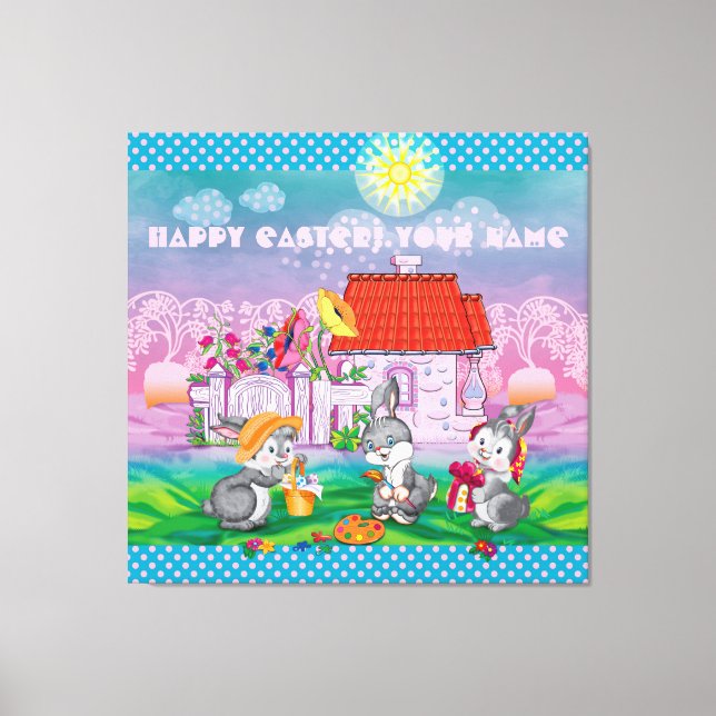 Lienzo Bebé conejo pequeño (Anverso)