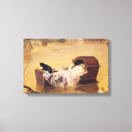 Lienzo Bebé en una cuna durante una inundación (por J.E. 