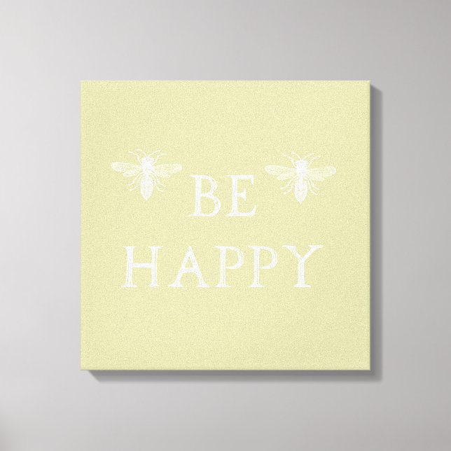Lienzo Bee Happy (Anverso)