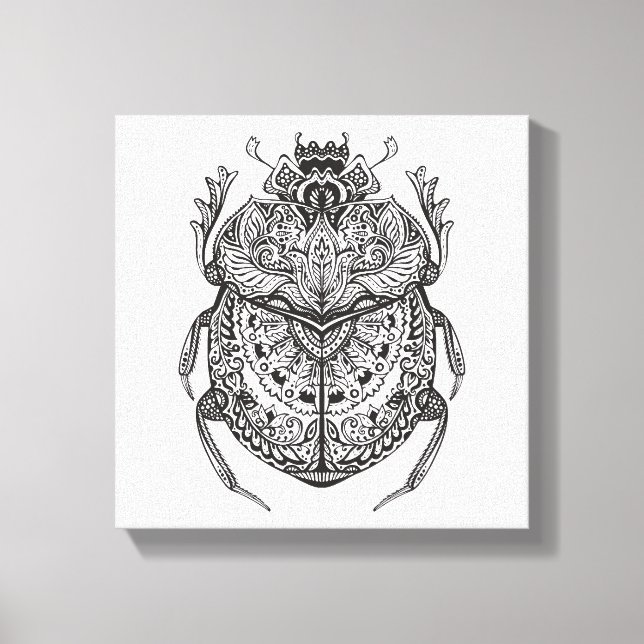 Lienzo Beetle africano Zendoodle 6 (Anverso)