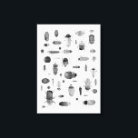 Lienzo Beetle Black & White<br><div class="desc">Bugs y escarabajos acuarelas en blanco y negro monocromo. Perfecto para entomólogos y amantes de la naturaleza,  y también para Halloween! Arte original de Nic Squirrell.</div>