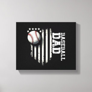 Lienzo Béisbol DAD Estados Unidos Bandera Padres Día 4 de