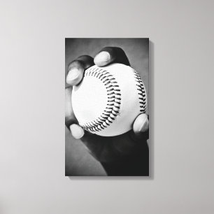 Lienzo béisbol en mano