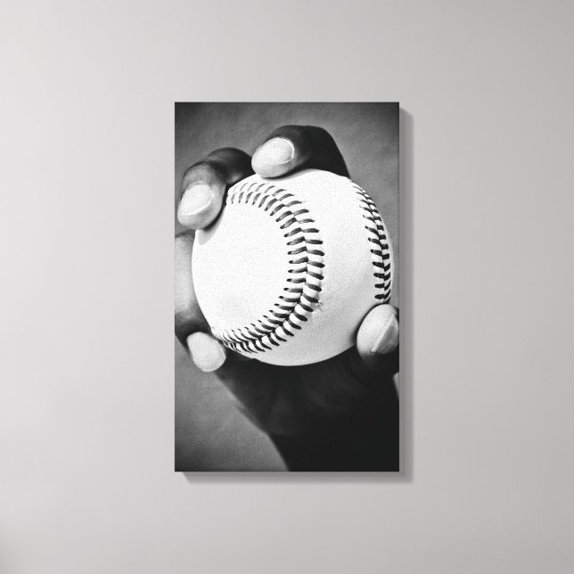 Lienzo béisbol en mano (Anverso)