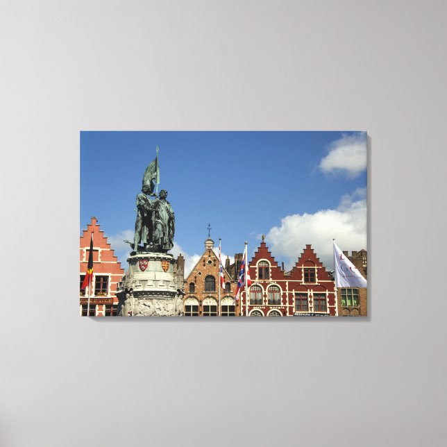 Lienzo Bélgica, Brujas (alias Brug o Bruge). UNESCO (Anverso)