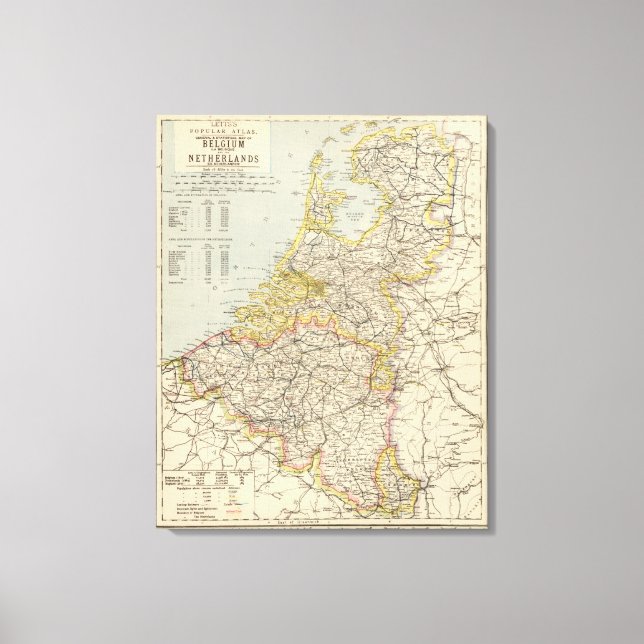 Lienzo Bélgica, Países Bajos (Anverso)